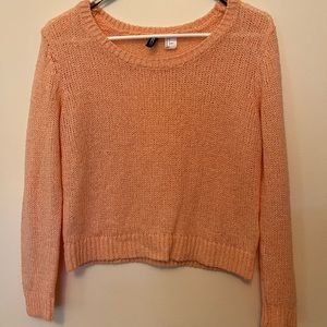 Peach slightly cropped sweater